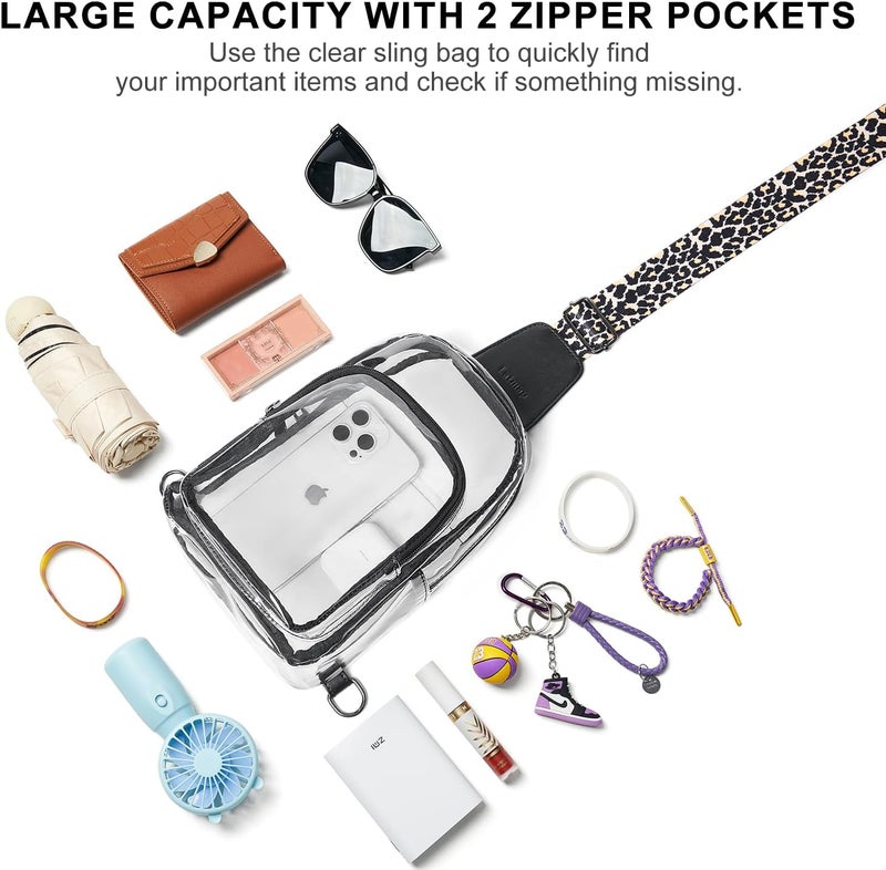 LATMAP Clear Bag for Stadium Events, Clear Purse for Women Stadium Crossbody Bag, Transparent Bag for Concerts Sports - Image 4